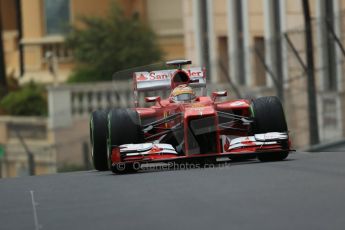 World © Octane Photographic Ltd. F1 Monaco GP, Monte Carlo - Saturday 25th May - Qualifying. Scuderia Ferrari F138 - Fernando Alonso. Digital Ref : 0708lw1d9824