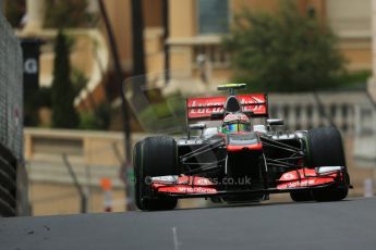 World © Octane Photographic Ltd. F1 Monaco GP, Monte Carlo - Saturday 25th May - Qualifying. Vodafone McLaren Mercedes MP4/28 - Sergio Perez . Digital Ref : 0708lw1d9861