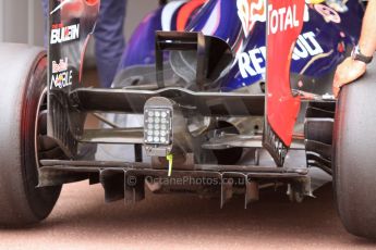 World © Octane Photographic Ltd. Monaco F1 Post Qualifying pitlane - Monte Carlo. Infiniti Red Bull Racing RB9 diffuser. Digital Ref : 0708lw7d2696