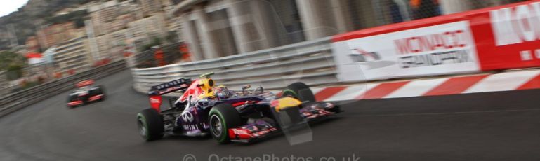 World © Octane Photographic Ltd. F1 Monaco GP, Monte Carlo - Saturday 25th May - Qualifying. Infiniti Red Bull Racing RB9 - Mark Webber and Vodafone McLaren Mercedes MP4/28 - Sergio Perez. Digital Ref : 0708lw7d8656