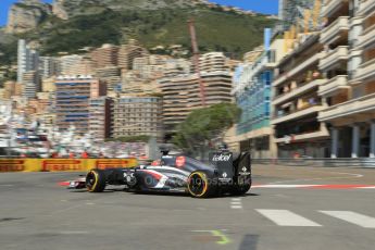 World © 2013 Octane Photographic Ltd. F1 Monaco GP, Monte Carlo -Thursday 23rd May 2013 - Practice 1. Sauber C32 - Nico Hulkenberg. Digital Ref : 0692lw1d6967