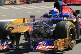 World © 2013 Octane Photographic Ltd. F1 Monaco GP, Monte Carlo -Thursday 23rd May 2013 - Practice 1. Scuderia Toro Rosso STR8 - Daniel Ricciardo. Digital Ref : 0692lw1d7124