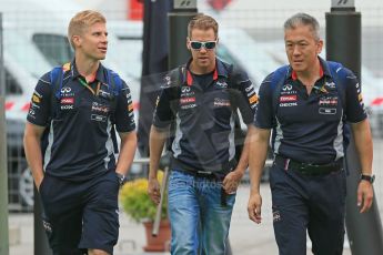 World © Octane Photographic Ltd. F1 Spanish GP - Friday 10th May 2013 paddock. Sebastian Vettel - Infinti Red Bull Racing. Digital Ref : 0658cb1d8715