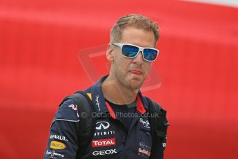 World © Octane Photographic Ltd. F1 Spanish GP - Friday 10th May 2013 paddock. Sebastian Vettel - Infinti Red Bull Racing. Digital Ref : 0658cb1d8725
