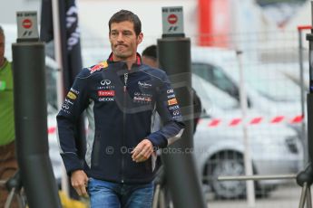 World © Octane Photographic Ltd. F1 Spanish GP - Friday 10th May 2013 paddock. Mark Webber - Infiniti Red Bull Racing. Digital Ref : 0658cb1d8752