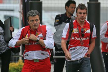 World © Octane Photographic Ltd. F1 Spanish GP - Friday 10th May 2013 paddock. Fernando Alonso - Scuderia Ferrari. Digital Ref : 0658cb1d8769