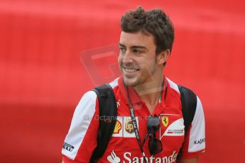 World © Octane Photographic Ltd. F1 Spanish GP - Friday 10th May 2013 paddock. Fernando Alonso - Scuderia Ferrari. Digital Ref : 0658cb1d8778