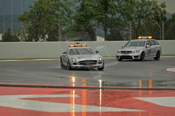 World © Octane Photographic Ltd. F1 Spanish GP, Circuit de Catalunya, Friday 10th May 2013. Practice 1. Mercedes FIA F1 Safety and Medical cars on the course inspection. Digital Ref : 0659cb1d0004