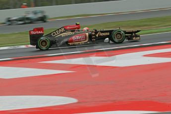 World © Octane Photographic Ltd. F1 Spanish GP, Circuit de Catalunya, Friday 10th May 2013. Practice 1. Romain Grosjean - Lotus. Digital Ref : 0659cb1d8972