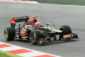 World © Octane Photographic Ltd. F1 Spanish GP, Circuit de Catalunya, Friday 10th May 2013. Practice 1. Romain Grosjean - Lotus. Digital Ref : 0659cb1d9107