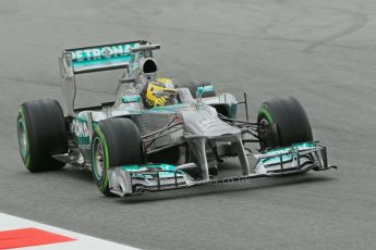 World © Octane Photographic Ltd. F1 Spanish GP, Circuit de Catalunya, Friday 10th May 2013. Practice 1. Nico Rosberg - Mercedes AMG Petronas. Digital Ref : 0659cb1d9113