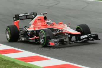 World © Octane Photographic Ltd. F1 Spanish GP, Circuit de Catalunya, Friday 10th May 2013. Practice 1. Jules Bianchi - Marussia. Digital Ref : 0659cb1d9341