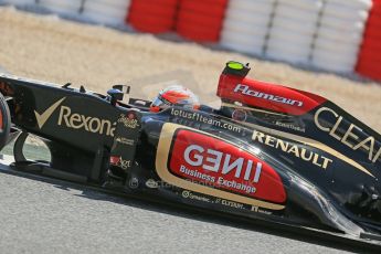 World © Octane Photographic Ltd. F1 Spanish GP, Circuit de Catalunya, Friday 10th May 2013. Practice 2. Lotus - Romain Grosjean. Digital Ref : 0661cb1d9428