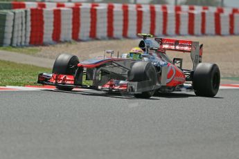 World © Octane Photographic Ltd. F1 Spanish GP, Circuit de Catalunya, Friday 10th May 2013. Practice 2. Vodafone McLaren Mercedes - Sergio Perez. Digital Ref : 0661cb1d9462