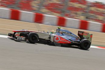 World © Octane Photographic Ltd. F1 Spanish GP, Circuit de Catalunya, Friday 10th May 2013. Practice 2. Vodafone McLaren Mercedes - Sergio Perez. Digital Ref : 0661cb7d8872