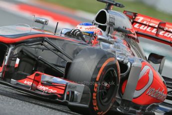 World © 2013 Octane Photographic Ltd. F1 Spanish GP, Circuit de Catalunya - Saturday 11th May 2013 - F1 Practice 3. Vodafone McLaren Mercedes MP4/28 - Jenson Button. Digital Ref : 0664cb1d1335