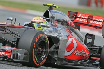 World © 2013 Octane Photographic Ltd. F1 Spanish GP, Circuit de Catalunya - Saturday 11th May 2013 - F1 Practice 3. Vodafone McLaren Mercedes MP4/28 - Sergio Perez . Digital Ref : 0664cb1d1367