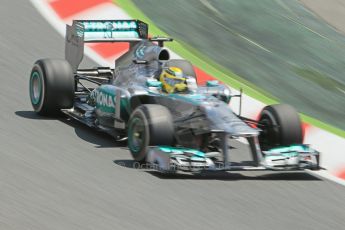 World © 2013 Octane Photographic Ltd. F1 Spanish GP, Circuit de Catalunya - Sunday 12th May 2013 - Race. Mercedes W04 - Nico Rosberg. Digital Ref : 0673cb1d2576