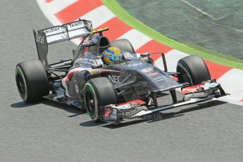 World © 2013 Octane Photographic Ltd. F1 Spanish GP, Circuit de Catalunya - Sunday 12th May 2013 - Race. Sauber C32, Esteban Gutierrez. Digital Ref : 0673cb1d2598