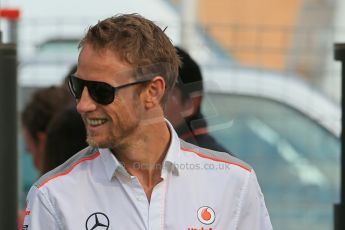 World © Octane Photographic Ltd. F1 Spanish GP - Saturday Paddock - 11th May 2013. Vodafone McLaren Mercedes - Jenson Button. Digital Ref : 0668cb1d0010