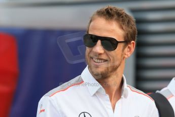World © Octane Photographic Ltd. F1 Spanish GP - Saturday Paddock - 11th May 2013. Vodafone McLaren Mercedes - Jenson Button. Digital Ref : 0668cb1d0020