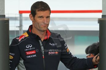 World © Octane Photographic Ltd. F1 Spanish GP - Saturday Paddock - 11th May 2013. Mark Webber - Infiniti Red Bull Racing. Digital Ref : 0668cb1d0221