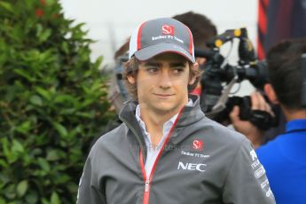 World © Octane Photographic Ltd. F1 Spanish GP - Saturday Paddock - 11th May 2013. Esteban Gutierrez - Sauber. Digital Ref : 0668cb1d0256