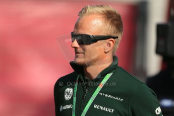 World © 2013 Octane Photographic Ltd. F1 Spanish GP, Circuit de Catalunya - Sunday 12th May 2013 - Paddock. Caterham - Heikki Kovalainen. Digital Ref : 0675cb1d1957