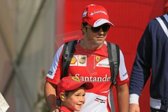 World © 2013 Octane Photographic Ltd. F1 Spanish GP, Circuit de Catalunya - Sunday 12th May 2013 - Paddock. Ferrari - Felipe Massa. Digital Ref : 0675cb1d2073