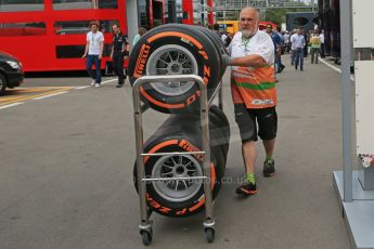 World © Octane Photographic Ltd. F1 Spanish GP Thursday 9th May 2013. Press Conference. (paddock). Sahara Force India tyre preparation. Digital Ref :