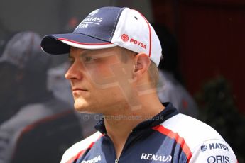 World © Octane Photographic Ltd. F1 Spanish GP Thursday 9th May 2013. Valterri Bottas - Williams. Press Conference. (paddock outside press room). Digital Ref :