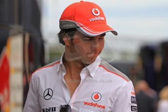 World © Octane Photographic Ltd. F1 Spanish GP Thursday 9th May 2013. Press Conference. (paddock). Sergio Perez - Vodafone McLaren Mercedes. Digital Ref :