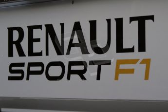 World © Octane Photographic Ltd. Formula 1 Winter Test Jerez – Day 1 – Tuesday 5th February 2013. Renault Sport F1 logo. Digital Ref: 0571cb7d6503
