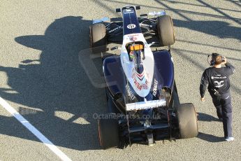 World © Octane Photographic Ltd. Formula 1 Winter Test Jerez – Day 1 – Tuesday 5th February 2013. Williams FW34 – Pastor Maldonado. Digital Digital Ref: 0571cb7d6689