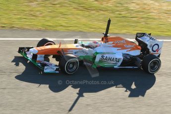 World © Octane Photographic Ltd. Formula 1 Winter Test Jerez – Day 1 – Tuesday 5th February 2013. Sahara Force India VJM06 – Paul di Resta. Digital Ref: 0571cb7d6716