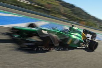 World © Octane Photographic Ltd. Formula 1 Winter Test Jerez – Day 1 – Tuesday 5th February 2013. Caterham CT03, Giedo van der Garde. Digital Ref: 0571cb7d6786