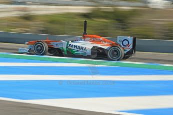 World © Octane Photographic Ltd. Formula 1 Winter Test Jerez – Day 1 – Tuesday 5th February 2013. Sahara Force India, Paul di Resta. Digital Ref: 0571cb7d6807