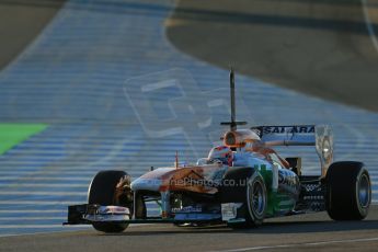 World © Octane Photographic Ltd. Formula 1 Winter Test Jerez – Day 1 – Tuesday 5th February 2013. Sahara Force India VJM06 – Paul di Resta. Digital Ref: 0571lw1d7600