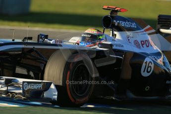 World © Octane Photographic Ltd. Formula 1 Winter Test Jerez – Day 1 – Tuesday 5th February 2013. Williams FW34 – Pastor Maldonado. Digital Digital Ref: 0571lw1d7650