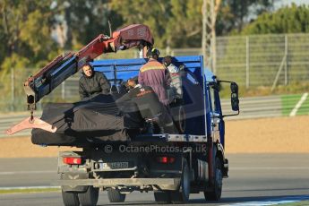 World © Octane Photographic Ltd. Formula 1 Winter Test Jerez – Day 1 – Tuesday 5th February 2013. Vodafone McLaren Mercedes MP4/28 of Jenson Button returns to the pits after an early on track failure. Digital Ref: 0571lw1d7723