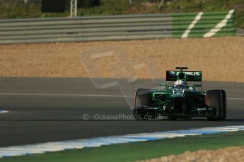 World © Octane Photographic Ltd. Formula 1 Winter Test Jerez – Day 1 – Tuesday 5th February 2013. Caterham CT03 - Giedo van der Garde. Digital Ref: 0571lw1d7730