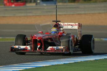 World © Octane Photographic Ltd. Formula 1 Winter Test Jerez – Day 1 – Tuesday 5th February 2013. Ferrari F138 – Felipe Massa. Digital Ref: 0571lw1d7766