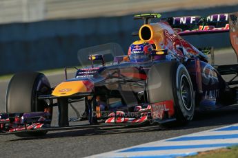 World © Octane Photographic Ltd. Formula 1 Winter Test Jerez – Day 1 – Tuesday 5th February 2013. Infiniti Red Bull Racing RB9. Mark Webber. Digital Ref: 0571lw1d7792