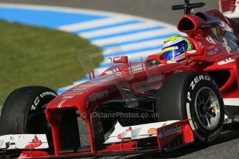 World © Octane Photographic Ltd. Formula 1 Winter Test Jerez – Day 1 – Tuesday 5th February 2013. Ferrari F138 – Felipe Massa. Digital Ref: 0571lw1d7877