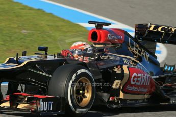 World © Octane Photographic Ltd. Formula 1 Winter Test Jerez – Day 1 – Tuesday 5th February 2013. Lotus E31 - Romain Grosjean. Digital Ref: 0571lw1d7890