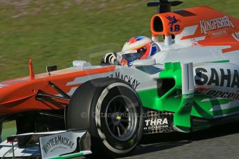 World © Octane Photographic Ltd. Formula 1 Winter Test Jerez – Day 1 – Tuesday 5th February 2013. Sahara Force India VJM06 – Paul di Resta. Digital Ref: 0571lw1d8008