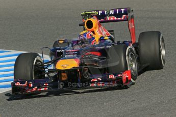 World © Octane Photographic Ltd. Formula 1 Winter Test Jerez – Day 1 – Tuesday 5th February 2013. Infiniti Red Bull Racing RB9. Mark Webber. Digital Ref: 0571lw1d8032