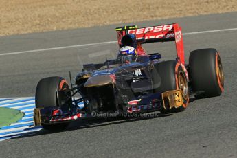 World © Octane Photographic Ltd. Formula 1 Winter Test Jerez – Day 1 – Tuesday 5th February 2013. Toro Rosso STR8, Daniel Ricciardo. Digital Ref: 0571lw1d8096