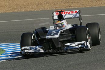 World © Octane Photographic Ltd. Formula 1 Winter Test Jerez – Day 1 – Tuesday 5th February 2013. Williams FW34 – Pastor Maldonado. Digital Digital Ref: 0571lw1d8105