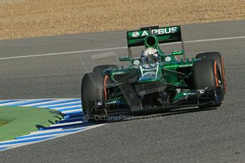 World © Octane Photographic Ltd. Formula 1 Winter Test Jerez – Day 1 – Tuesday 5th February 2013. Caterham CT03 - Giedo van der Garde. Digital Ref: 0571lw1d8118